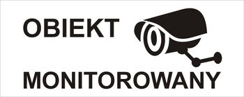 Tabliczka informacyjna aluminiowa, obiekt monitorowany wzór 1