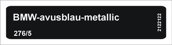 Naklejka znamionowa na drzwi informacyjna kolor pojazdu do samochodu BMW