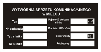 Tabliczka znamionowa Mikrus czysta