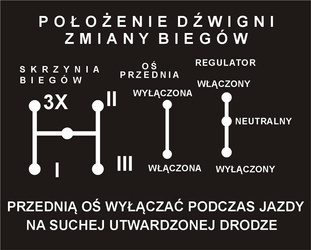 Tabliczka znamionowa GAZ 69 tabliczka dźwigni biegów i reduktora