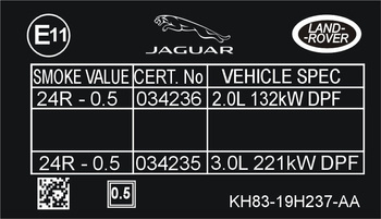 Naklejka informacyjna Jaguar