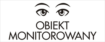 Tabliczka informacyjna aluminiowa, obiekt monitorowany wzór 3