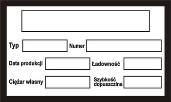 Tabliczka znamionowa SAM przyczep polska nr2