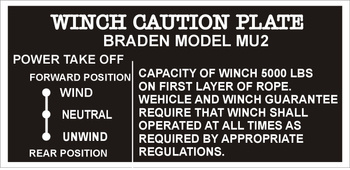 Tabliczka znamionowa Dodge WC wyciągarka