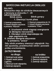 Tabliczka znamionowa Motopompa M400 typ P26iM tabliczka opisowa