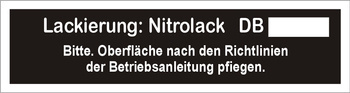 Tabliczka znamionowa Mercedes Lackierung Nitrolack DB tabliczka, lakier farby