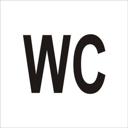 Tabliczka informacyjna aluminiowa, piktogram toaleta, WC