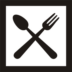 Tabliczka informacyjna aluminiowa, piktogram stołówka, jadłodajnia