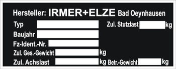 Tabliczka znamionowa Irmer Elze
