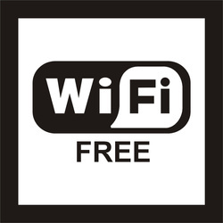 Tabliczka informacyjna aluminiowa, piktogram WiFi FREE