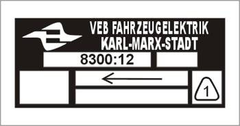 Tabliczka znamionowa Junak iskrownik EZ4