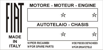 Tabliczka znamionowa Fiat czysta