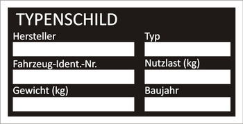Tabliczka znamionowa SAM niemiecka przyczepka nr2