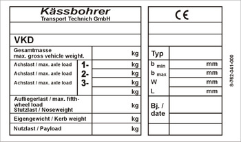Tabliczka znamionowa Kassbohrer