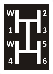 Tabliczka aluminiowa schemat skrzyni biegów URSUS C328