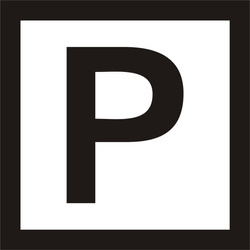 Tabliczka informacyjna aluminiowa, piktogram parking