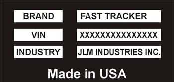 Tabliczka znamionowa angielska Made in USA