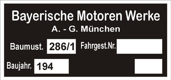 Tabliczka znamionowa BMW R75