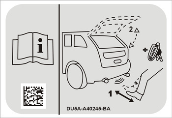 Naklejka znamionowa na bagażnik FORD