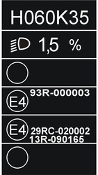 Naklejka znamionowa informacyjna do pojazdów MAN