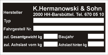 Tabliczka znamionowa K.Hermanowski _ Sohn