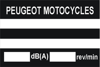 Tabliczka znamionowa do motocykli Peugeot Motocycles czysta
