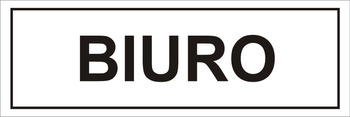 Tabliczka informacyjna aluminiowa na drzwi, napis biuro