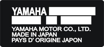 Tabliczka znamionowa do maszyn marki Yamaha