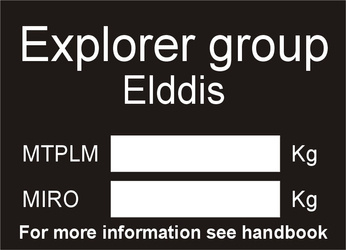 Tabliczka znamionowa do pojazdów i maszyn marki ELDDIS wzór II