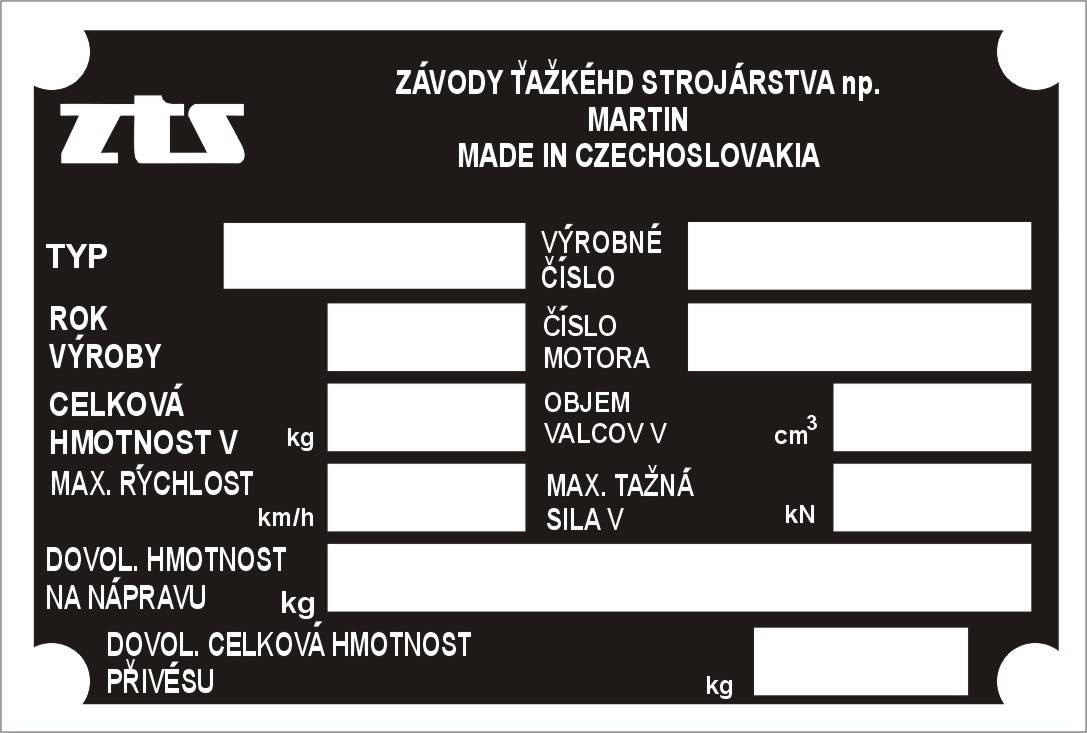 Zetor | Tabliczki znamionowe | Tabliczki znamionowe ATMZ Polska