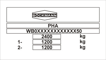 Tabliczka znamionowa do przyczep marki Böckmann