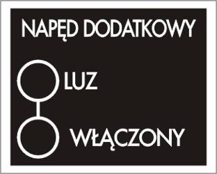 Tabliczka znamionowa Star napęd dodatkowy