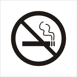 Tabliczka informacyjna aluminiowa, piktogram zakaz palenia