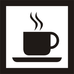 Tabliczka informacyjna aluminiowa, piktogram kawiarnia, bufet