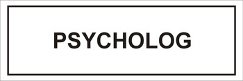 Tabliczka informacyjna aluminiowa na drzwi, napis psycholog