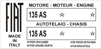Tabliczka znamionowa Fiat 500