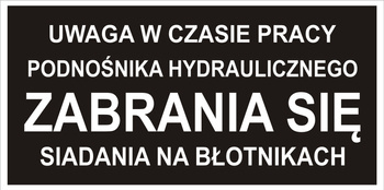 Tabliczka znamionowa do traktora URSUS - zabrania się siadania