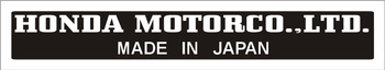 Tabliczka naklejka informacyjna Honda Made in Japan