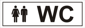 Tabliczka informacyjna na drzwi, WC