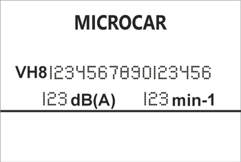 Tabliczka znamionowa do pojazdów MicroCar z grawerem